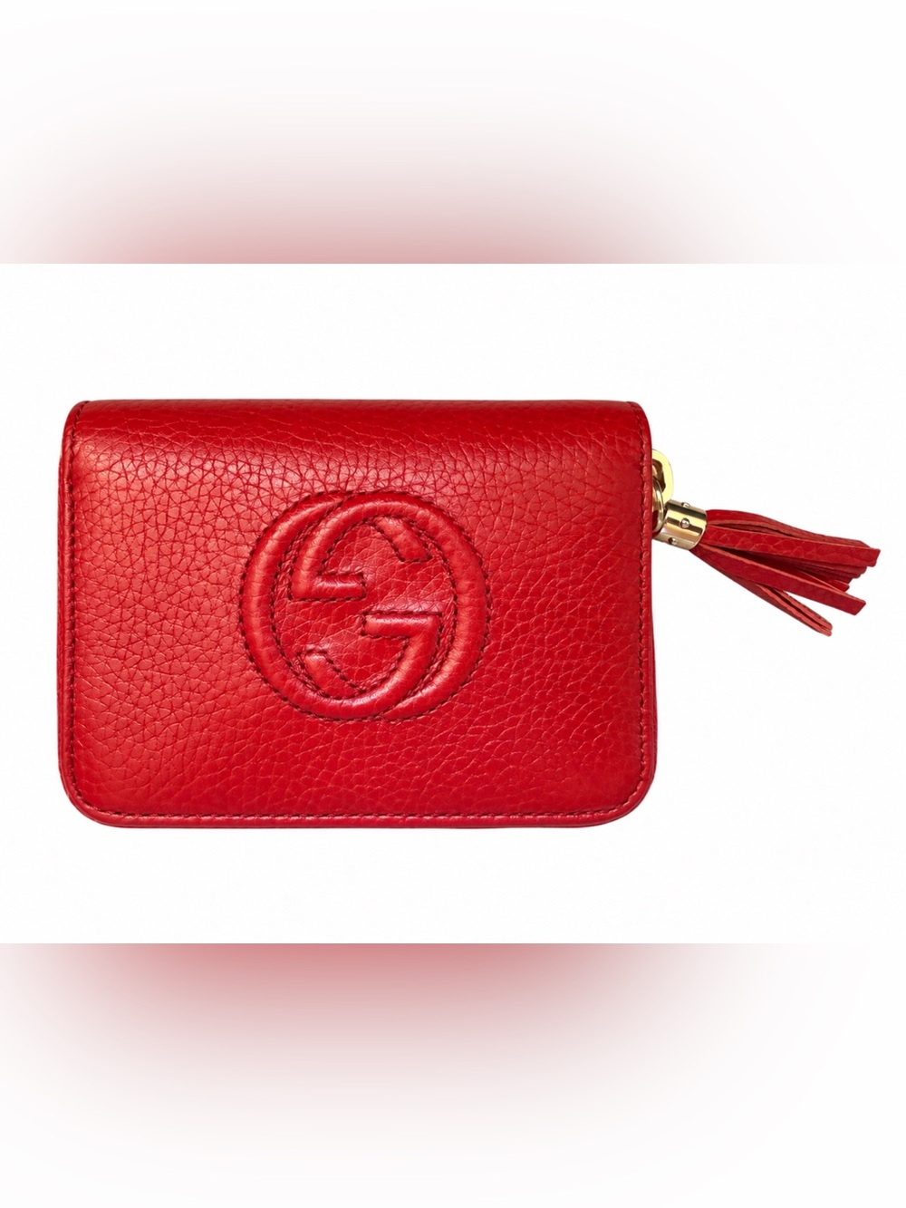 GUCCI Soho Small Zip Around Wallet – Vibrant Red